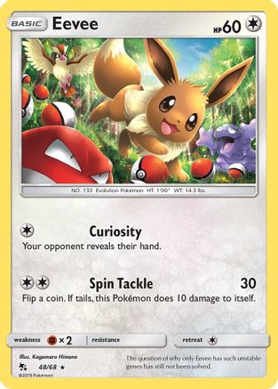 Eevee (48) (48) 048 - Holofoil Hidden Fates - Holo Rare