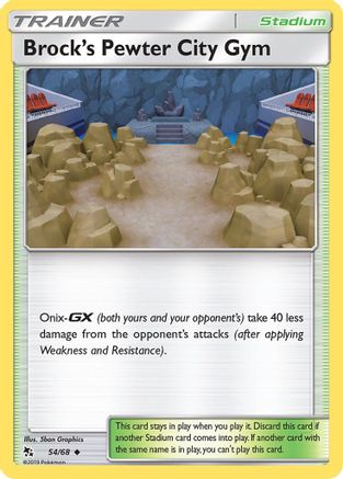 Brock's Pewter City Gym 054 - Reverse Holofoil Hidden Fates - Uncommon