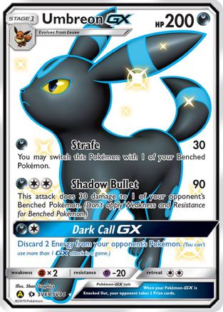 Umbreon GX/SV94 - Holofoil Hidden Fates Shiny Vault - Shiny Holo Rare