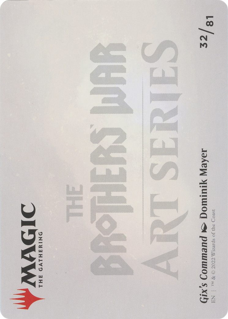Gix's Command // Gix's Command (ABRO-032) - The Brothers' War Art Series (Borderless) Foil