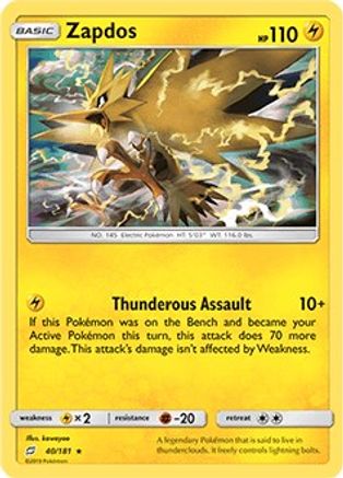 Zapdos 040/181 Deck Exclusives - Rare