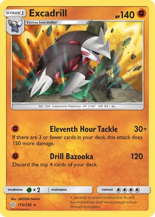Excadrill - Reverse Holofoil SM Cosmic Eclipse - Holo Rare