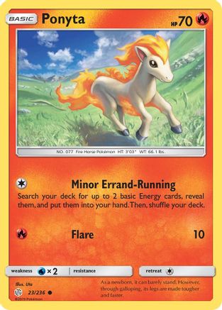 Ponyta 023 - Reverse Holofoil SM Cosmic Eclipse - Common