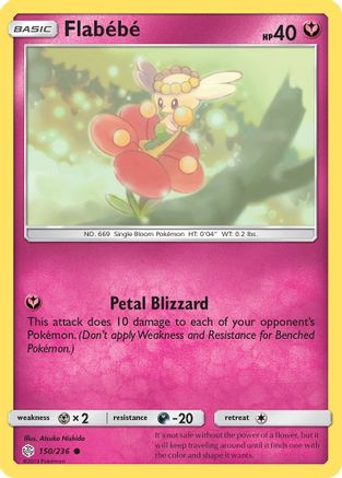 Flabebe 150/236 - Reverse Holofoil SM Cosmic Eclipse - Common