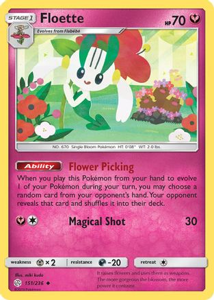 Floette 151 - Reverse Holofoil SM Cosmic Eclipse - Uncommon