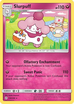 Slurpuff 154 - Reverse Holofoil SM Cosmic Eclipse - Rare