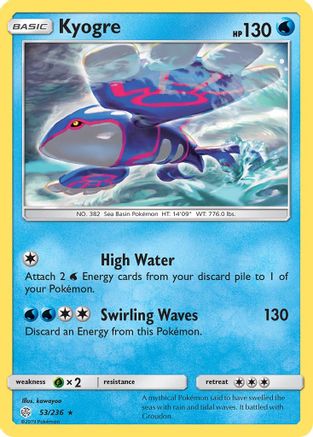 Kyogre 053 - Reverse Holofoil SM Cosmic Eclipse - Rare