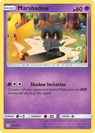 Marshadow 103 - Reverse Holofoil SM Cosmic Eclipse - Rare