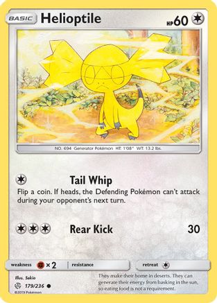Helioptile 179/236 SM Cosmic Eclipse - Common