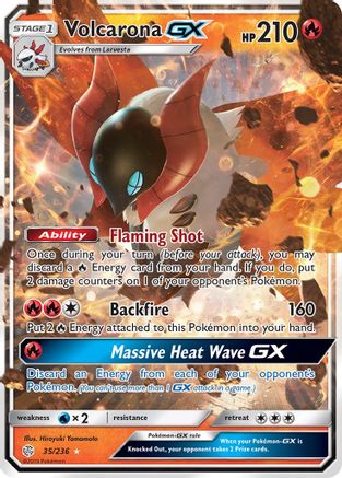 Volcarona GX 035 - Holofoil SM Cosmic Eclipse - Ultra Rare