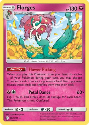 Florges 152 - Holofoil SM Cosmic Eclipse - Holo Rare