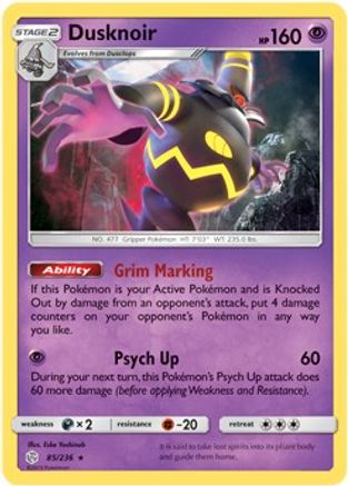 Dusknoir - 85/236 (Prerelease Kit Exclusive)/236 Deck Exclusives - Rare