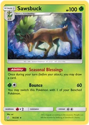 Sawsbuck - 16/236 (Prerelease Kit Exclusive)/236 Deck Exclusives - Rare
