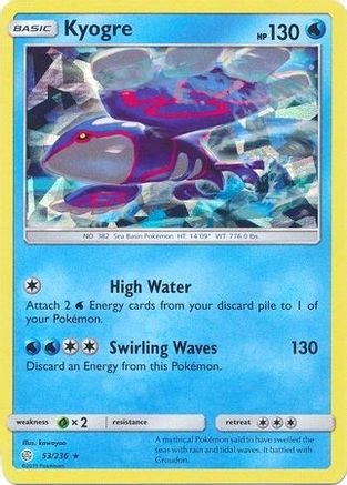 Kyogre - 53/236 (Cracked Ice Holo)/236 - Holofoil Deck Exclusives - Holo Rare