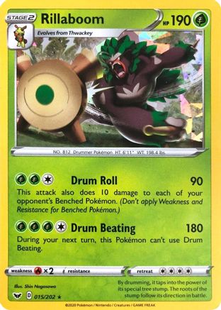 Rillaboom - 015/202 (Cracked Ice Holo)/202 - Holofoil Deck Exclusives - Holo Rare