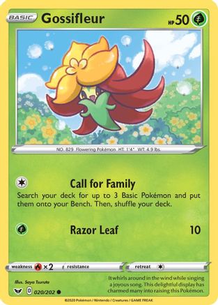 Gossifleur 020 - Reverse Holofoil SWSH01 Sword & Shield Base Set - Common