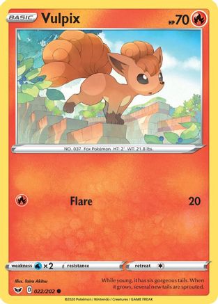Vulpix 022 SWSH01 Sword & Shield Base Set - Common
