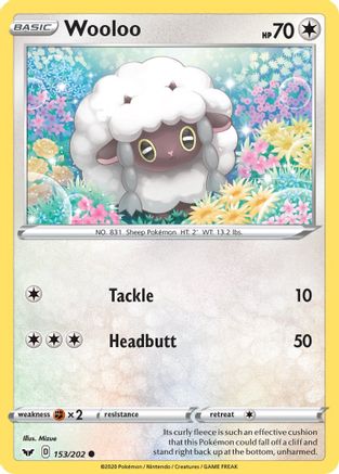 Wooloo (153) (153) 153 SWSH01 Sword & Shield Base Set - Common
