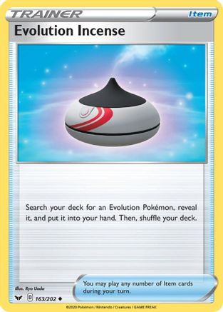 Evolution Incense 163 - Reverse Holofoil SWSH01 Sword & Shield Base Set - Uncommon