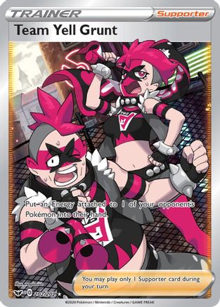 Team Yell Grunt (Full Art) 202 - Holofoil SWSH01 Sword & Shield Base Set - Ultra Rare