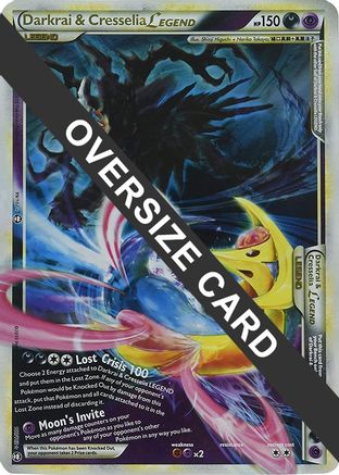 Darkrai & Cresselia Legend - 99/102 & 100/102 (Single Oversized Promo)/102 - Holofoil Jumbo Cards - Promo