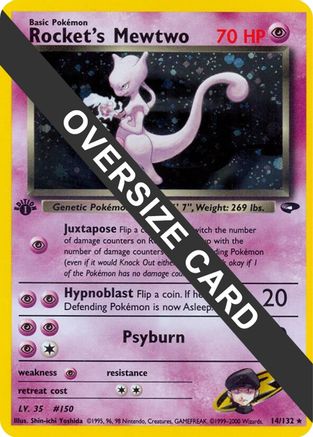 Rocket's Mewtwo - 14/132/132 - Holofoil Jumbo Cards - Promo