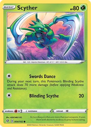Scyther 004 SWSH02 Rebel Clash - Common