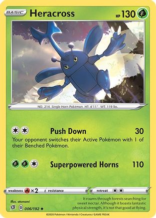 Heracross 006 - Reverse Holofoil SWSH02 Rebel Clash - Uncommon