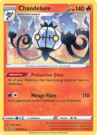 Chandelure 033 - Holofoil SWSH02 Rebel Clash - Holo Rare