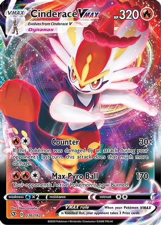 Cinderace VMAX 036 - Holofoil SWSH02 Rebel Clash - Ultra Rare