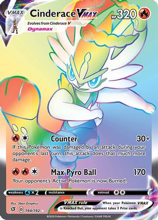 Cinderace VMAX (Secret)/192 - Holofoil SWSH02 Rebel Clash - Secret Rare