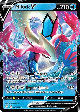Milotic V 043 - Holofoil SWSH02 Rebel Clash - Ultra Rare