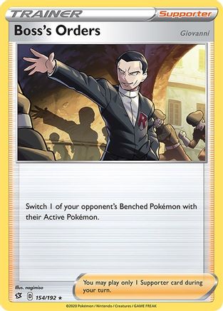 Boss's Orders 154 - Holofoil SWSH02 Rebel Clash - Holo Rare