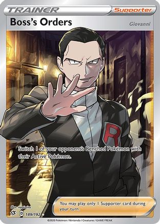 Boss's Orders (Full Art) 189 - Holofoil SWSH02 Rebel Clash - Ultra Rare