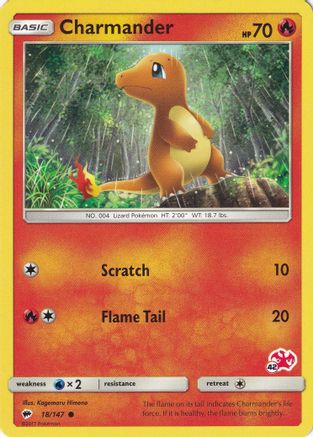 Charmander (#42 Charizard Stamped) 018/147 Battle Academy - Common