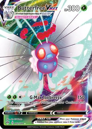 Butterfree VMAX 002 - Holofoil SWSH03 Darkness Ablaze - Ultra Rare