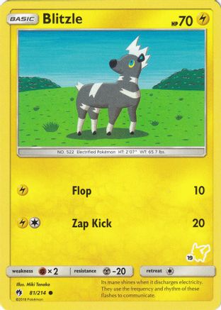 Blitzle - 81/214 (#19 Pikachu Stamped)/214 Battle Academy - Promo