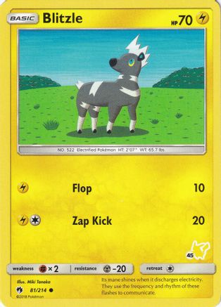 Blitzle - 81/214 (#45 Pikachu Stamped)/214 Battle Academy - Promo