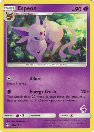 Espeon (Mewtwo Stamped) 089/214 Battle Academy - Promo