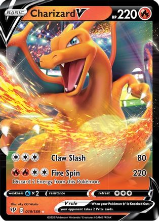 Charizard V 019 - Holofoil SWSH03 Darkness Ablaze - Ultra Rare