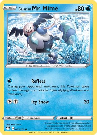 Galarian Mr. Mime 035 SWSH03 Darkness Ablaze - Common