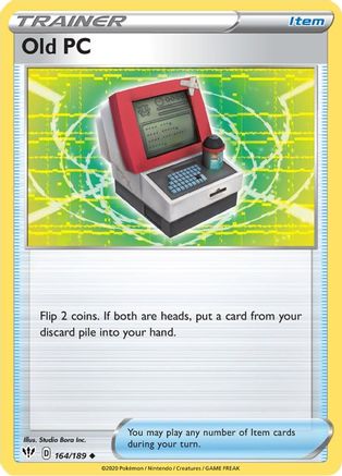 Old PC 164/189 - Reverse Holofoil SWSH03 Darkness Ablaze - Uncommon