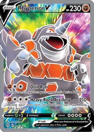 Rhyperior V (Full Art) 181 - Holofoil SWSH03 Darkness Ablaze - Ultra Rare