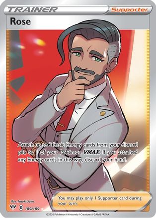 Rose (Full Art) 189 - Holofoil SWSH03 Darkness Ablaze - Ultra Rare