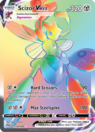 Scizor VMAX (Secret) 193 - Holofoil SWSH03 Darkness Ablaze - Secret Rare