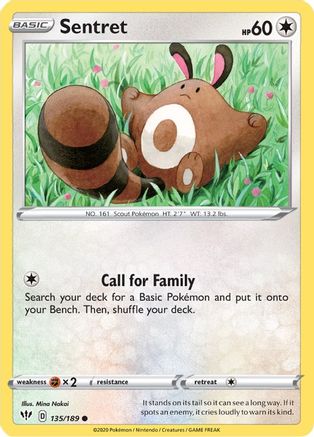 Sentret 135 SWSH03 Darkness Ablaze - Common