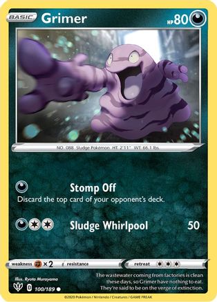 Grimer 100 SWSH03 Darkness Ablaze - Common