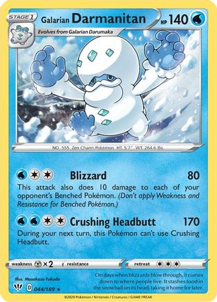 Galarian Darmanitan - 44/189 (Cracked Ice Holo)/189 - Holofoil Deck Exclusives - Holo Rare