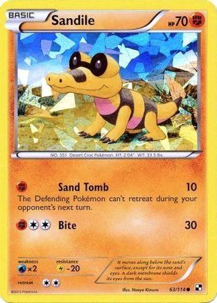 Sandile (Cracked Ice Holo) 063/114 - Holofoil Miscellaneous Cards & Products - Promo