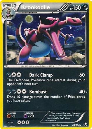 Krookodile - 66/108 (Cosmos Holo)/108 - Holofoil Blister Exclusives - Promo
